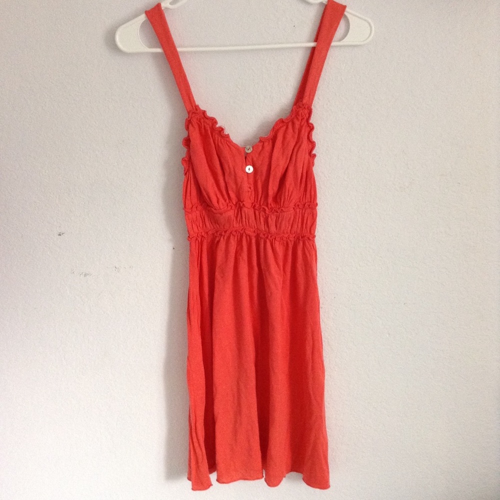 Lucy love L pink ruffle trim bustier dress
